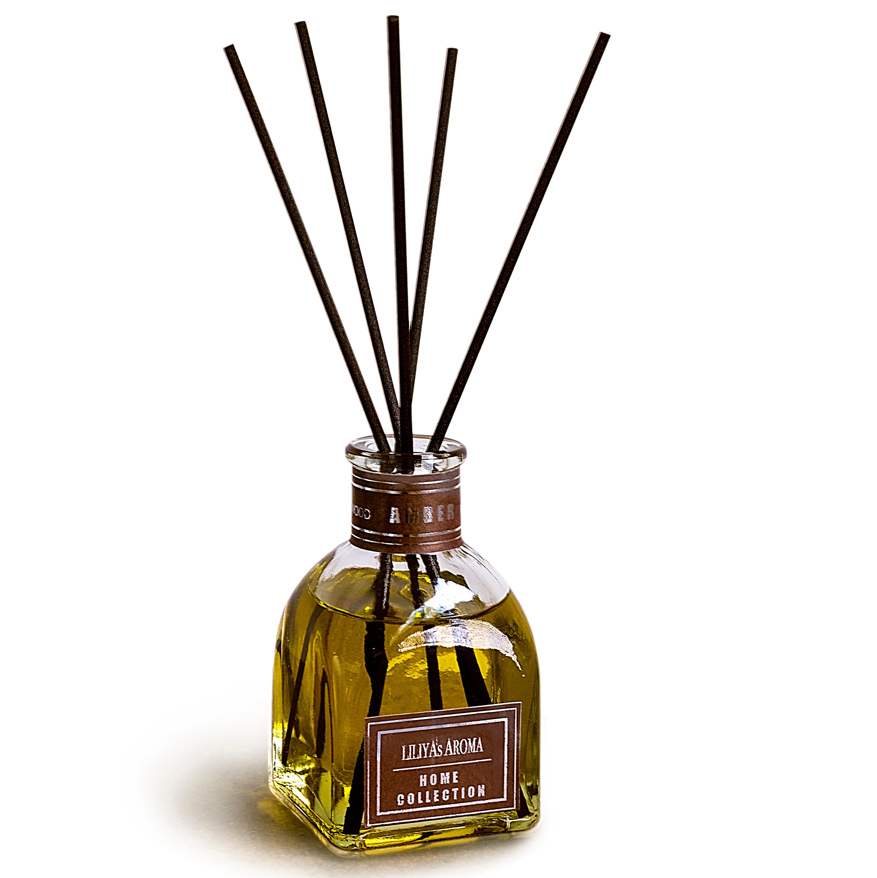 Reed Diffuser Sandalwood & Vanilla Home Collection - Amber Wood, set 3 Oz |9 0 ml