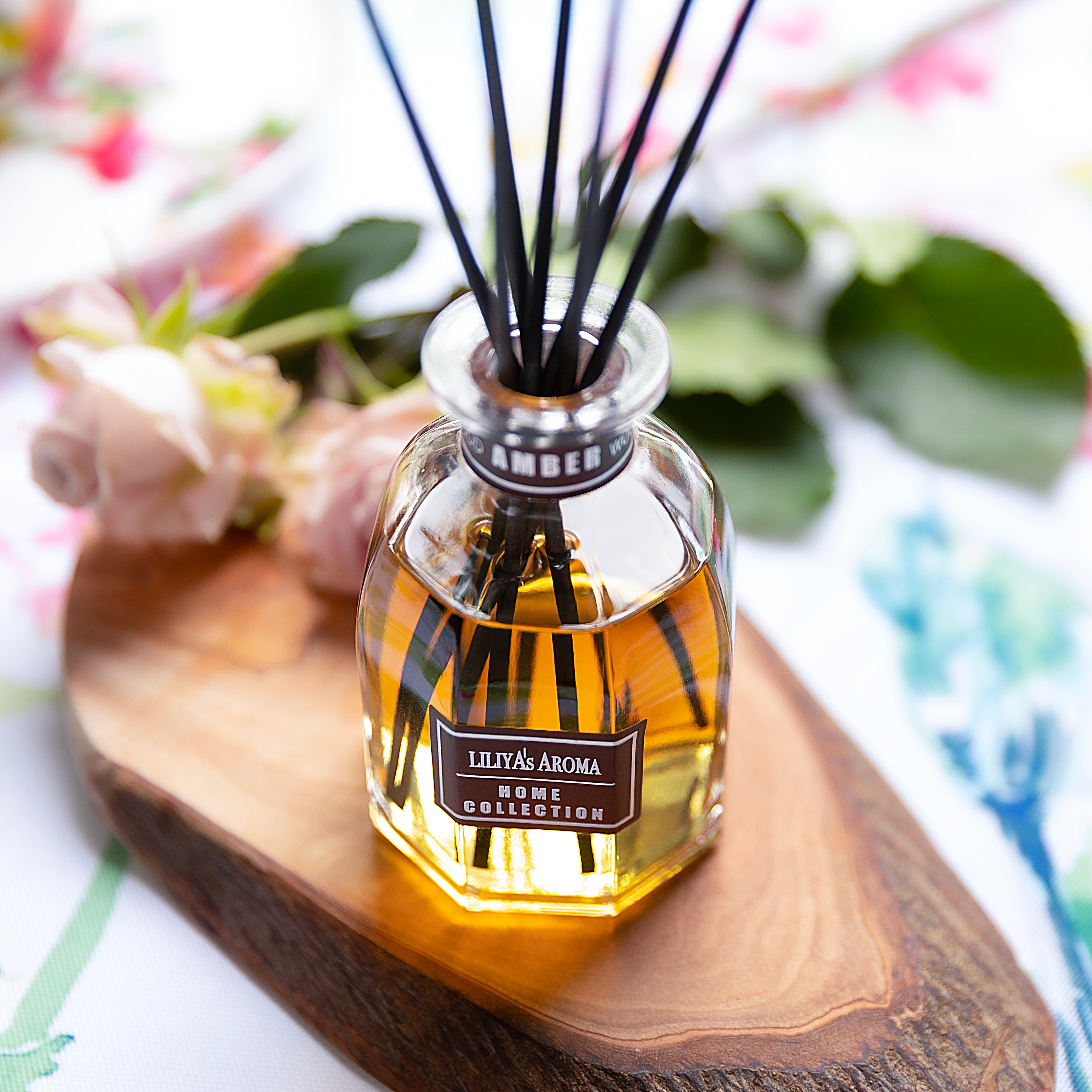 Liliya s Aroma Reed Diffuser Amber Wood Home Collection Diffuser