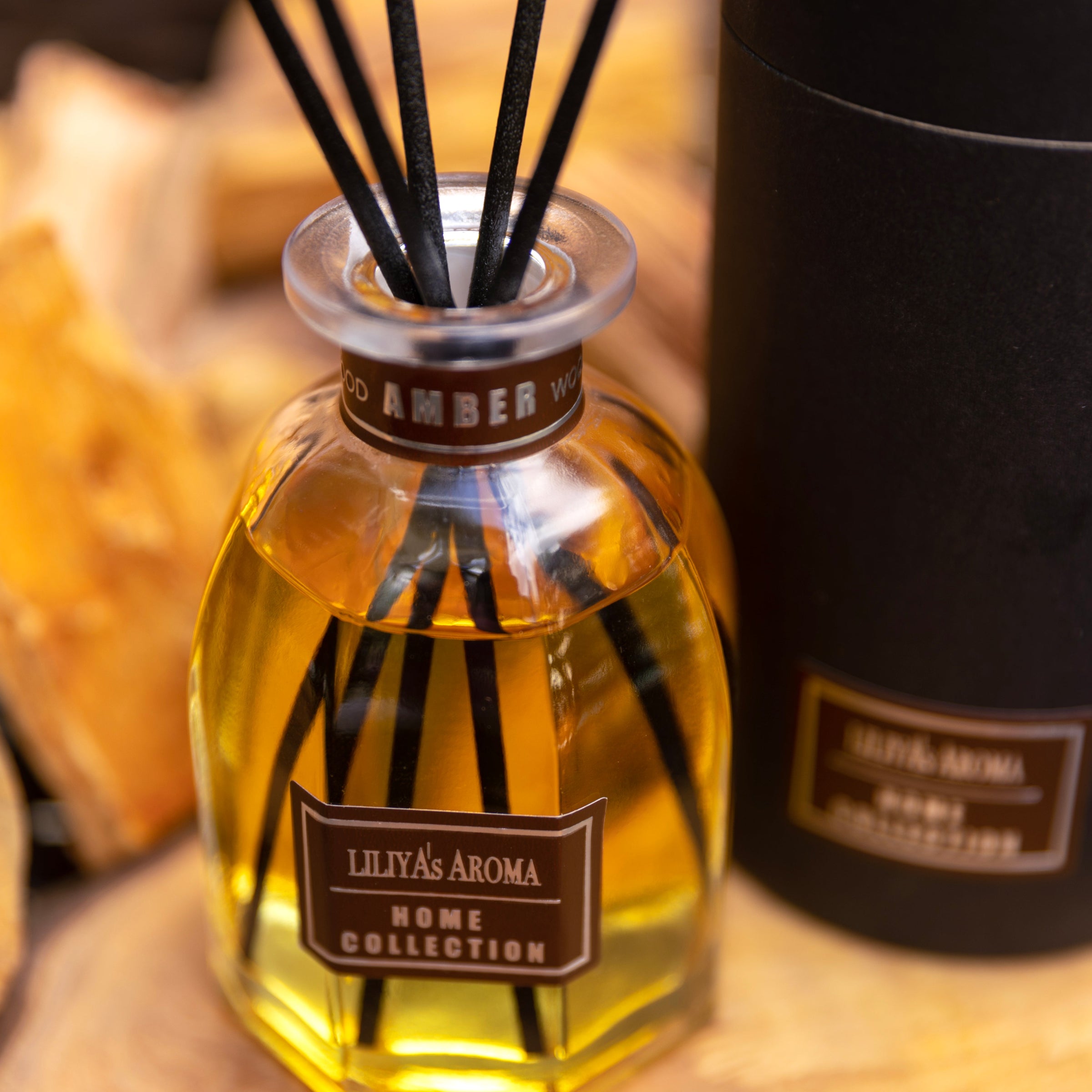 Liliya’s Aroma Reed Diffuser Amber - Vanilla, Home Collection  5 oz |150 ml