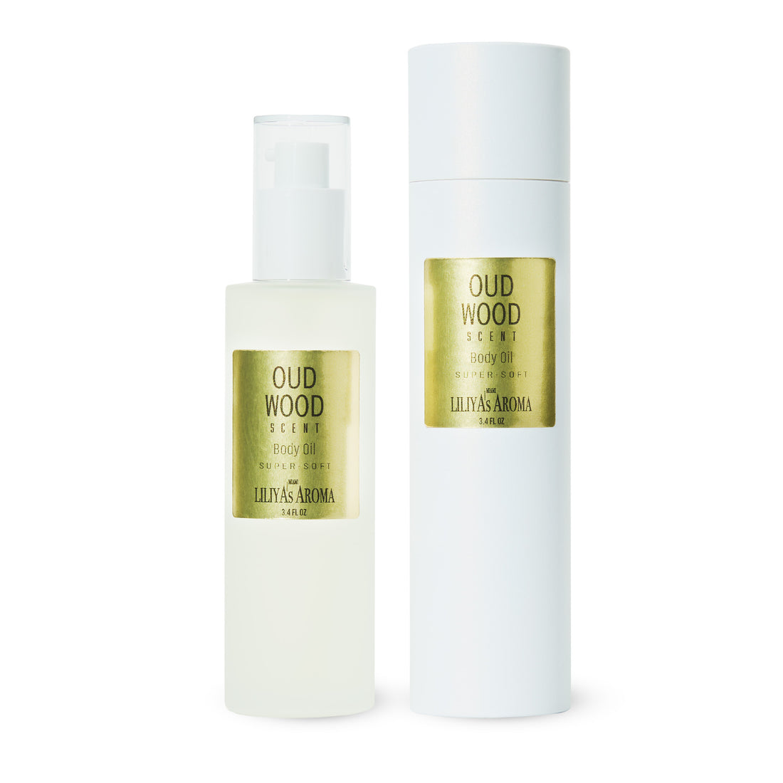 Body Oil Oud Wood - Super Soft Skin - Perfume Oil for Women and Men 3.4 Fl. Oz
