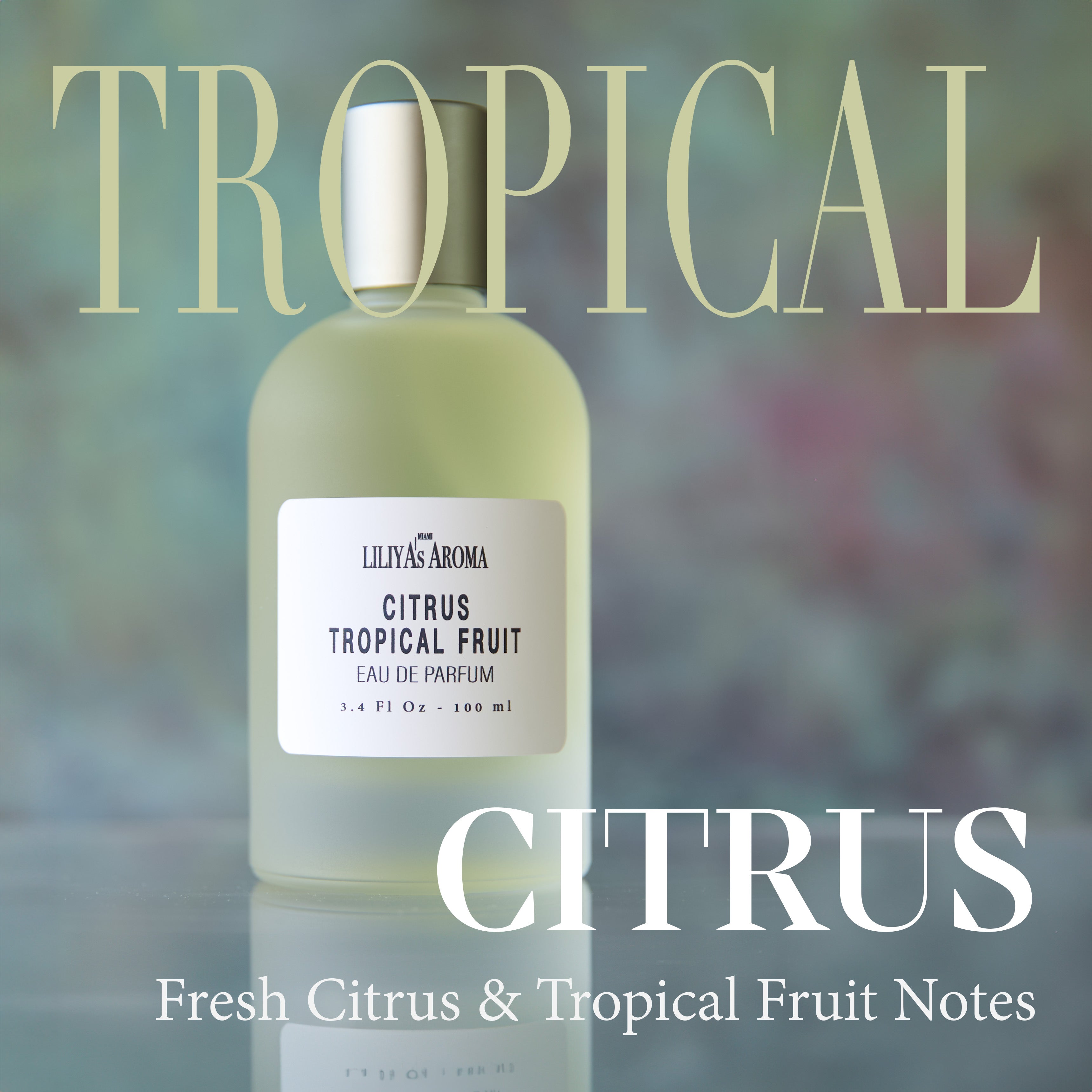 Citrus - Tropical Fruit Eau De Parfum | Fresh Citrus Scent with Banana &amp; Pineapple Undertones | Vegan, Long Lasting, Unisex Perfume | 3.4 Fl Oz