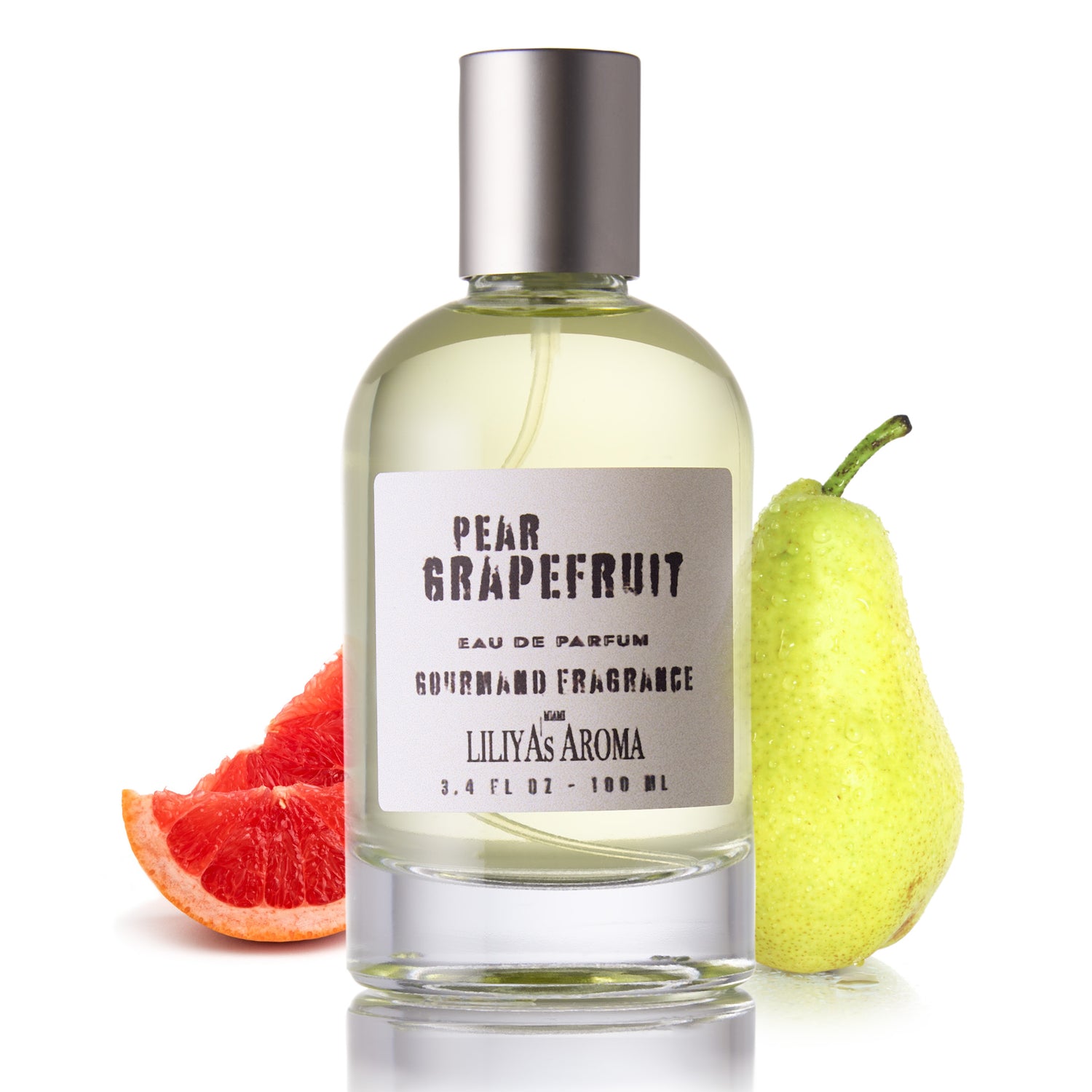Gourmand Fragrance, GRAPEFRUIT - PEAR Eau De Parfum, VEGAN 3.4 Fl Oz