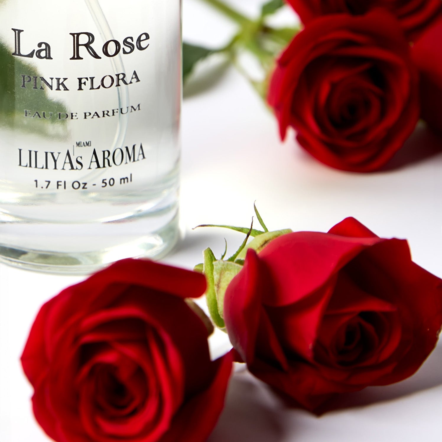 La Rose Eau De Parfum Scent of Freshly Bloomed Roses and Magnolia - Light Fruity Notes 1.7 Fl Oz