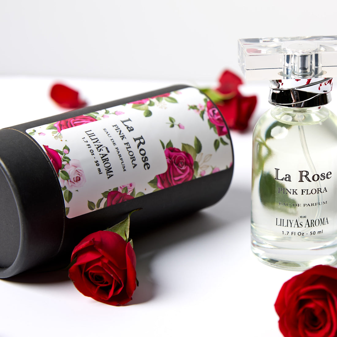 La Rose Eau De Parfum Scent of Freshly Bloomed Roses and Magnolia - Light Fruity Notes 1.7 Fl Oz