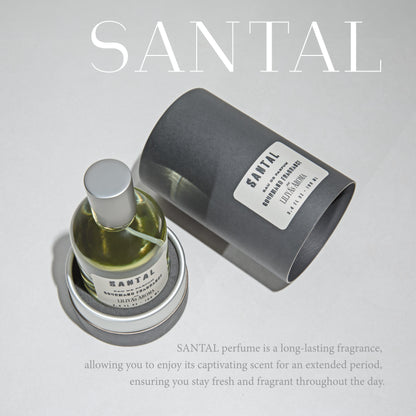 SANTAL Eau de Parfum, Gourmand Fragrance, VEGAN - Paraben Free, 3.4 Fl Oz