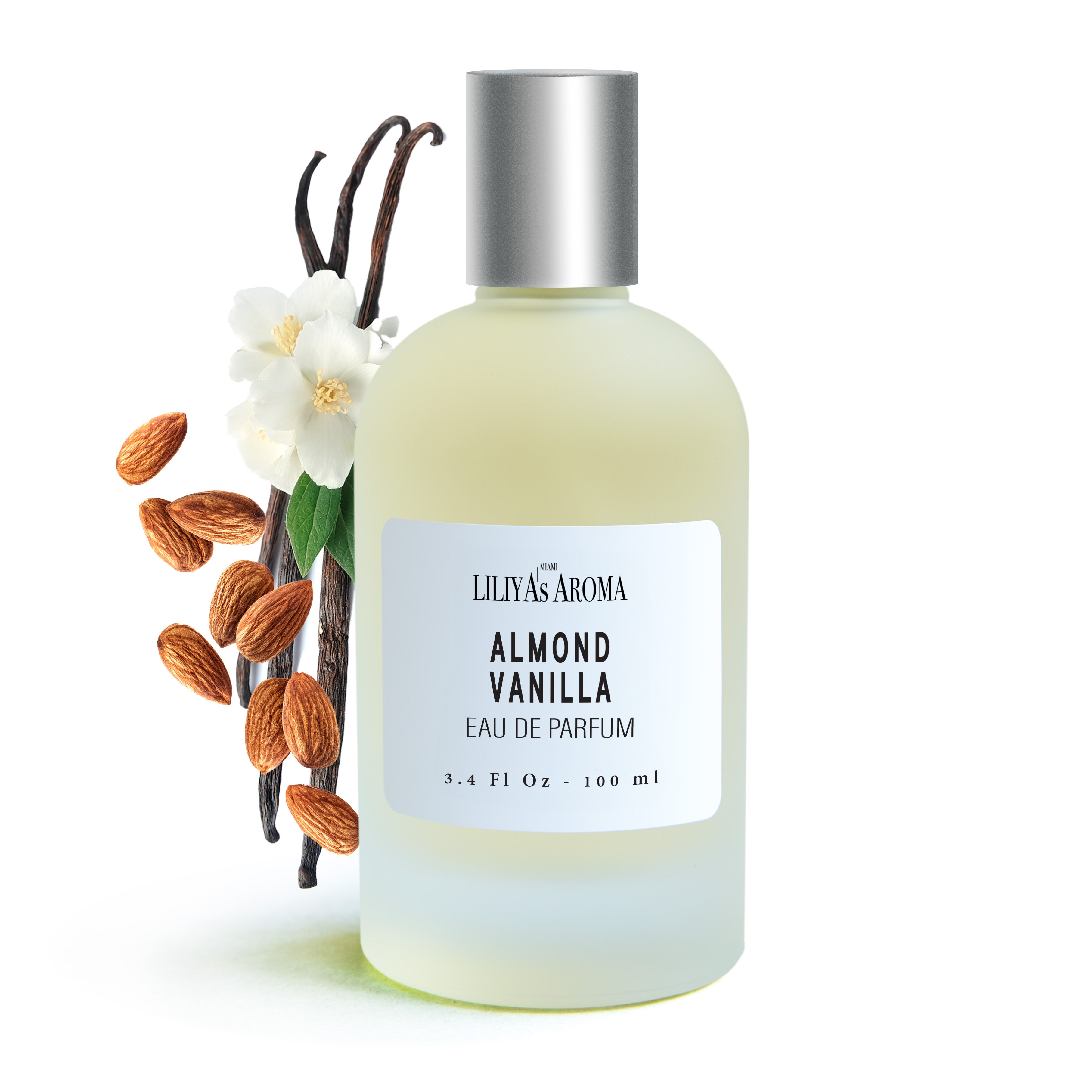 Aroma Almond - Vanilla Eau De Parfum for Women - Ultravanil Fragrance for Men - Vegan - Cruelty Free 3.4 Fl Oz