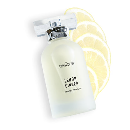 Perfume Lemon - Ginger with Citrus Vegan Essential Oils - Clean Scent - Cruelty Free - Unisex Eau de Parfum  3.4 Fl Oz