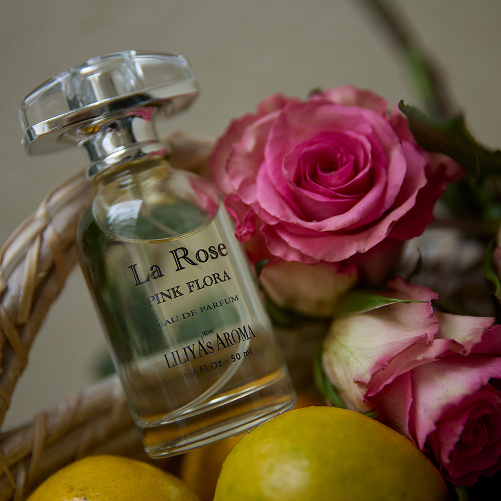 La Rose Eau De Parfum by Liliya’s Aroma – romantic rose and magnolia floral perfume for women, feminine and elegant scent