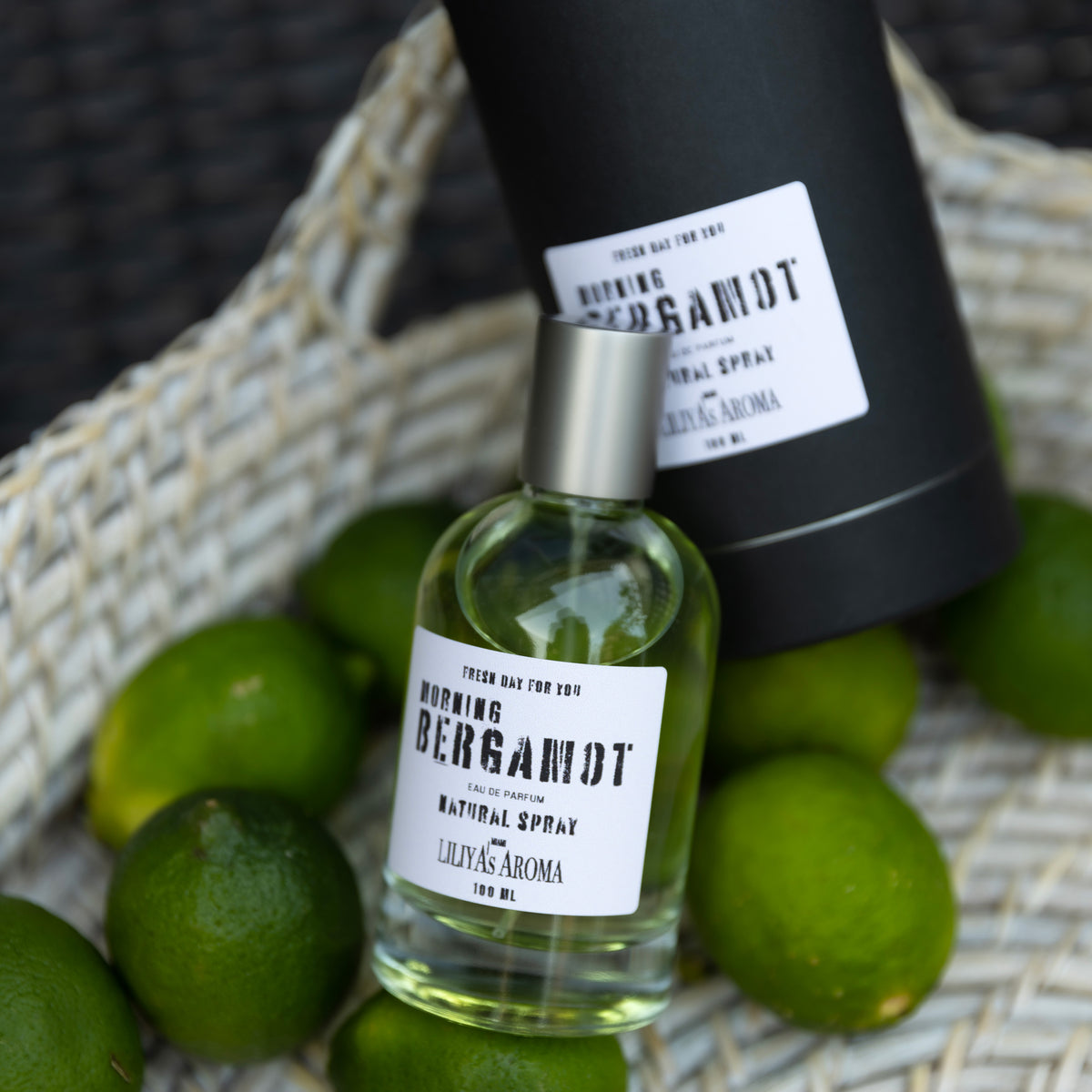 Morning Bergamot Eau De Parfum by Liliya’s Aroma – a fresh, citrus-woody fragrance with bergamot, vetiver, and musk.