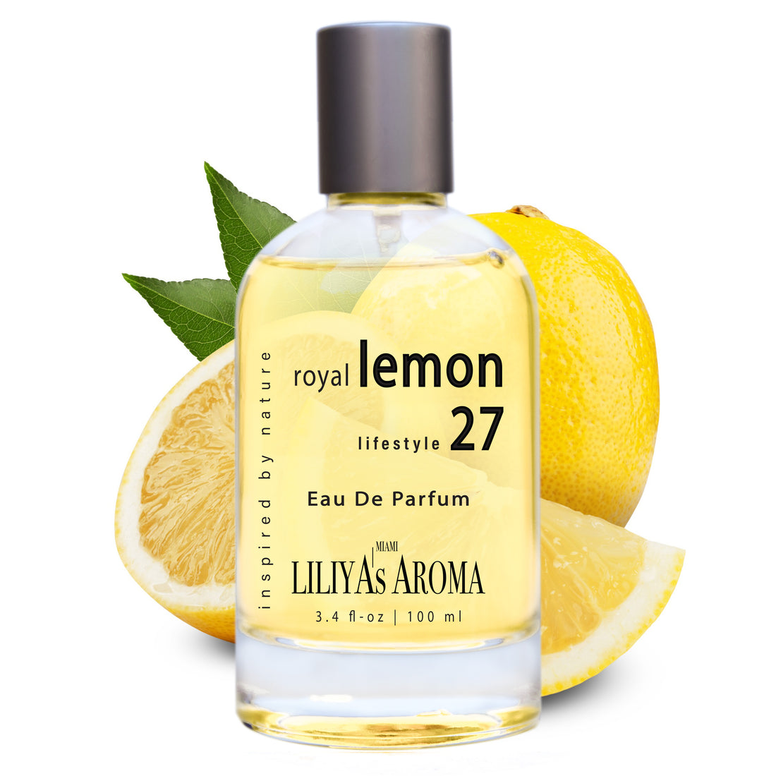 Royal Lemon 27 Eau De Parfum - Vegan &amp; Clean Perfume for Women &amp; Men - Citrus Perfume - Fresh Lemon Notes &amp; Green Musk 3.4 Fl Oz