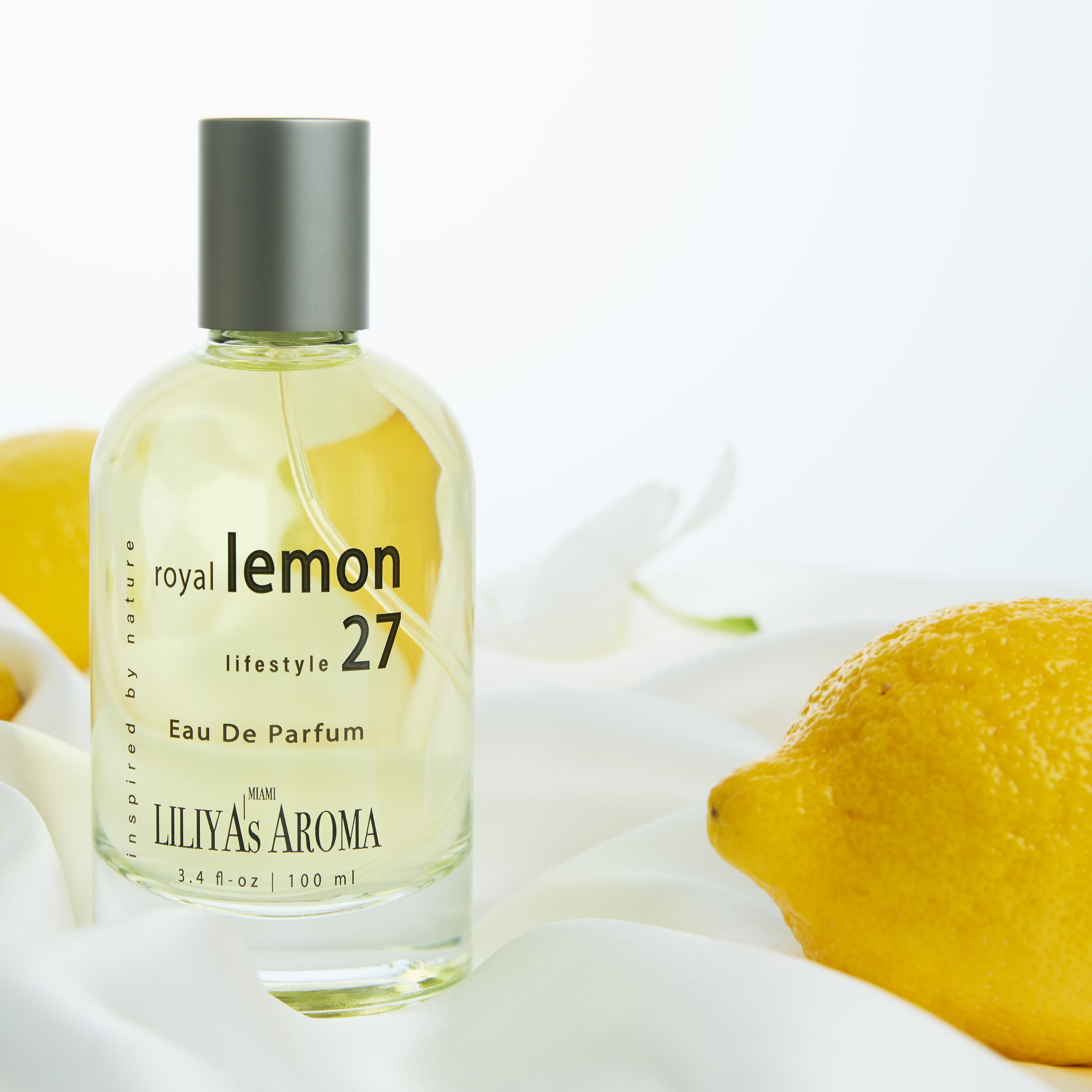 Royal Lemon 27 Eau De Parfum - Vegan &amp; Clean Perfume for Women &amp; Men - Citrus Perfume - Fresh Lemon Notes &amp; Green Musk 3.4 Fl Oz