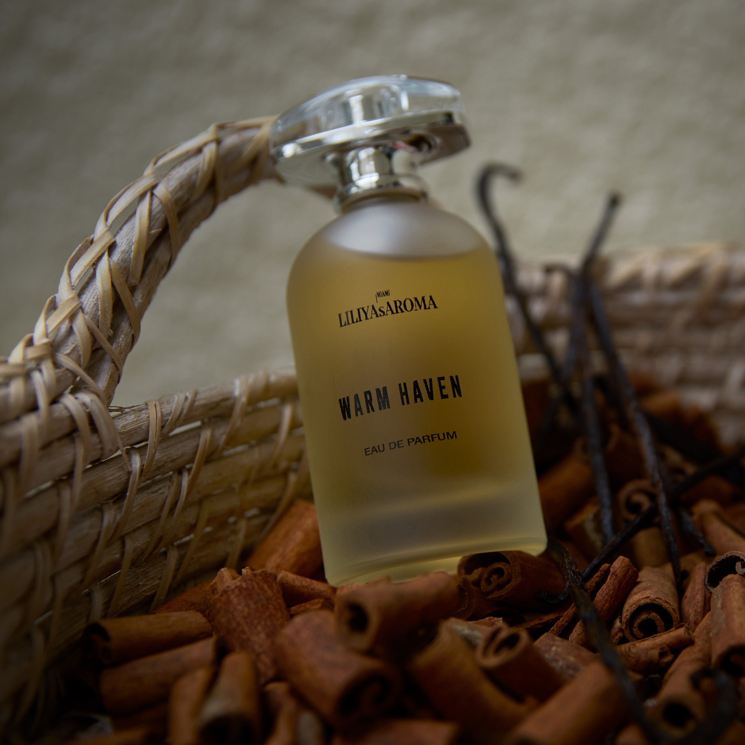 Warm Haven Eau de Parfum with honey and cinnamon notes by Liliya’s Aroma