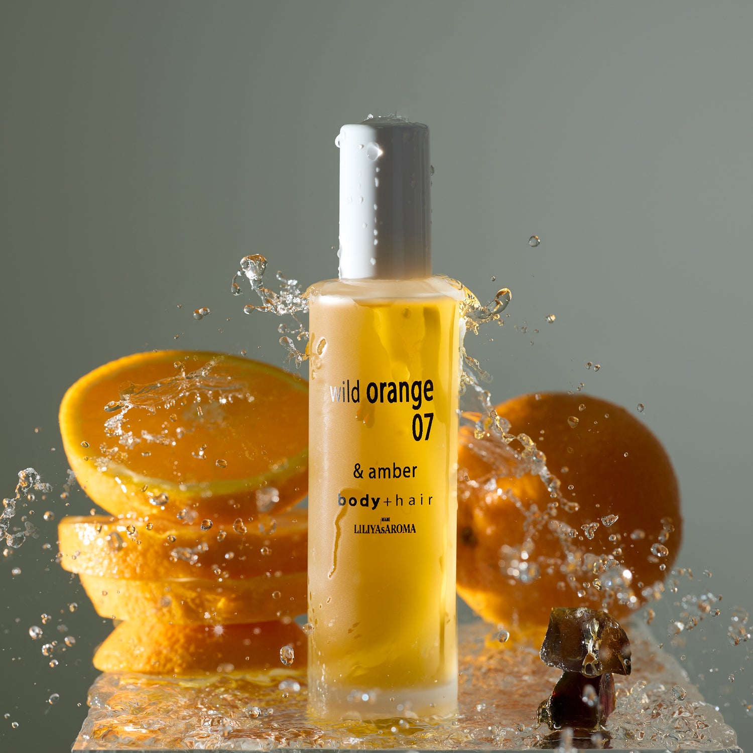 Wild Orange 07 &amp; Amber | Body Spray &amp; Hair Fragrance Mist | Hydrating Skincare Ingredients | Vegan Essential Oils Orange, Neroli, Vanilla 3.4 FL Oz