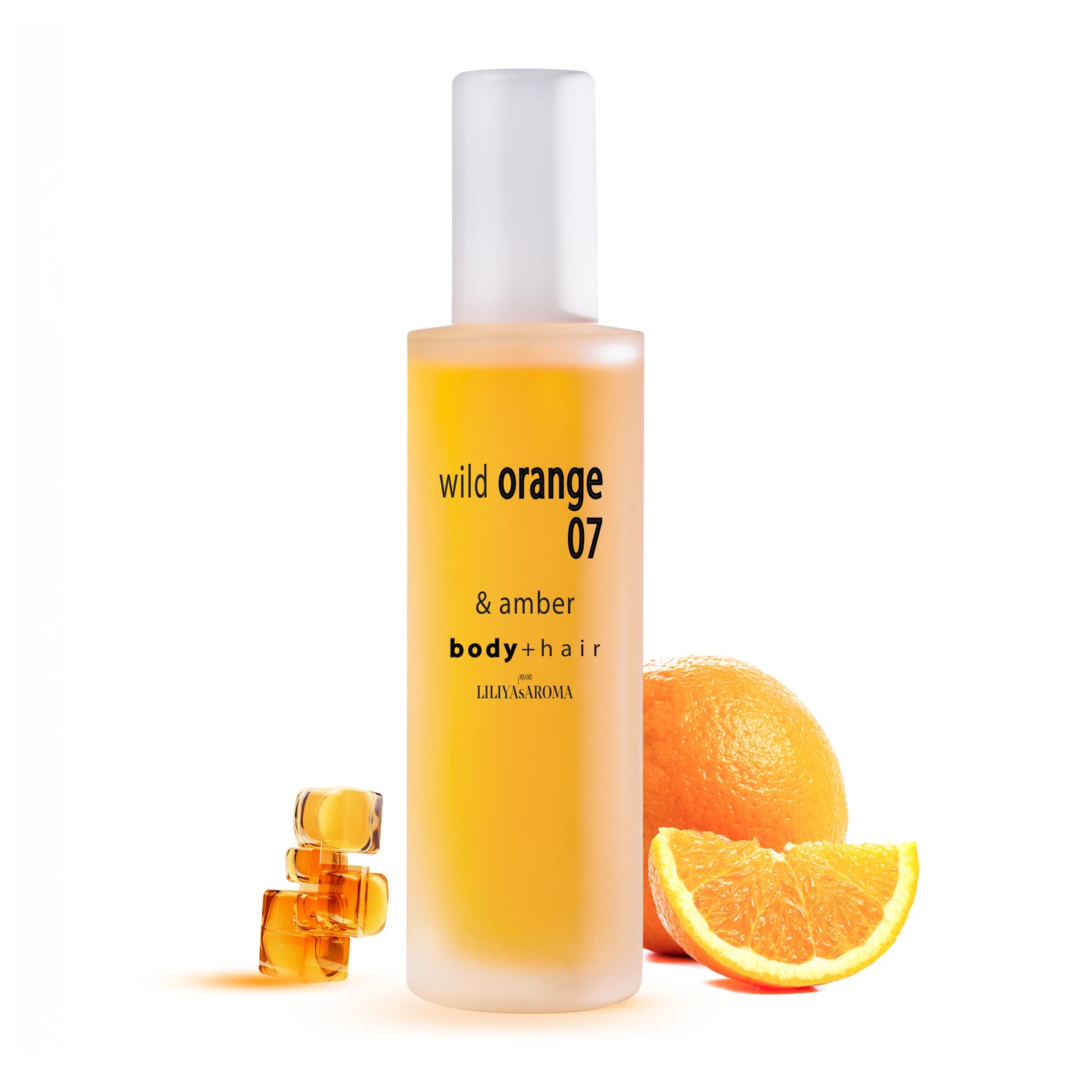 Wild Orange 07 &amp; Amber | Body Spray &amp; Hair Fragrance Mist | Hydrating Skincare Ingredients | Vegan Essential Oils Orange, Neroli, Vanilla 3.4 FL Oz