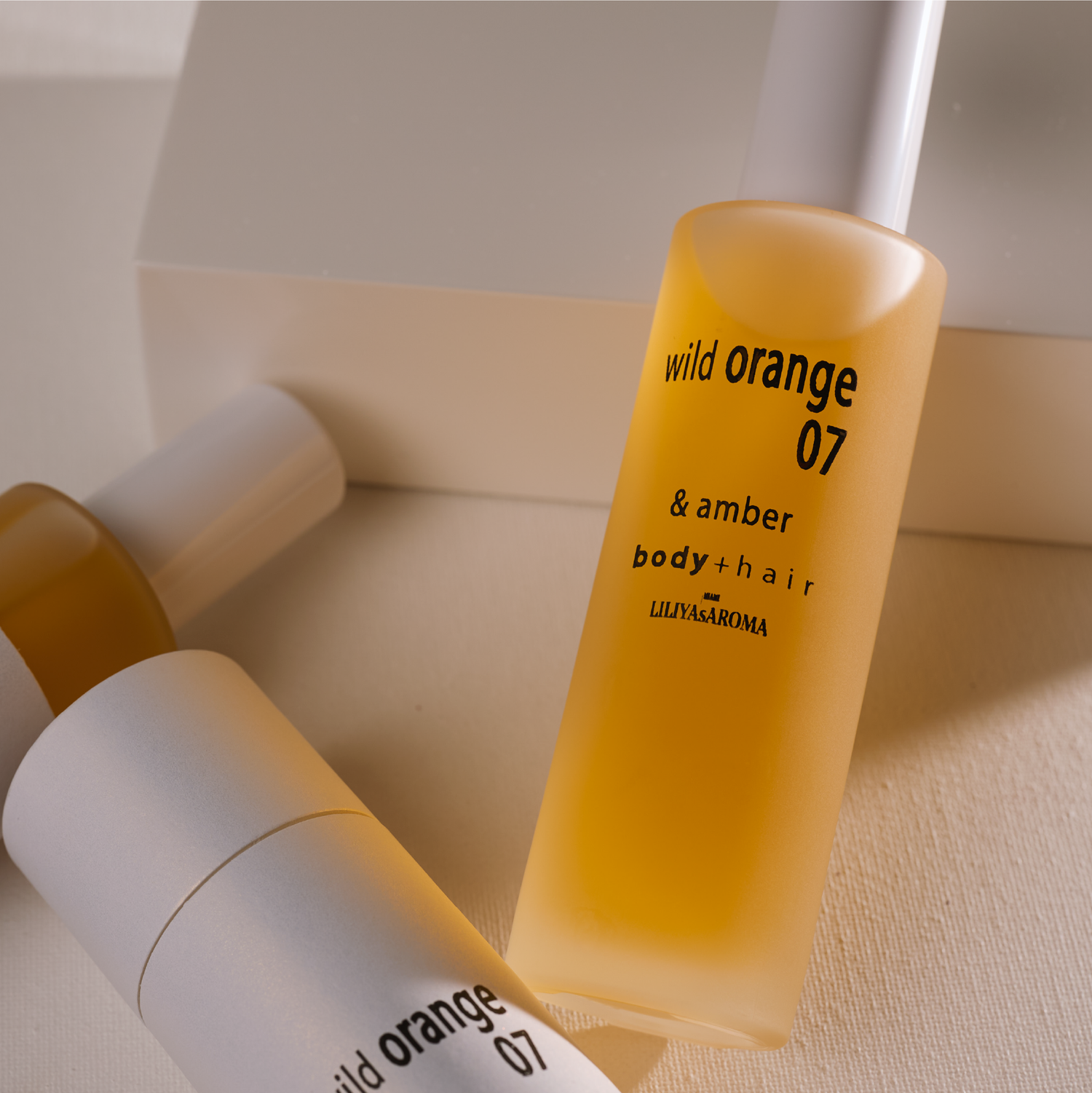 Wild Orange 07 &amp; Amber | Body Spray &amp; Hair Fragrance Mist | Hydrating Skincare Ingredients | Vegan Essential Oils Orange, Neroli, Vanilla 3.4 FL Oz