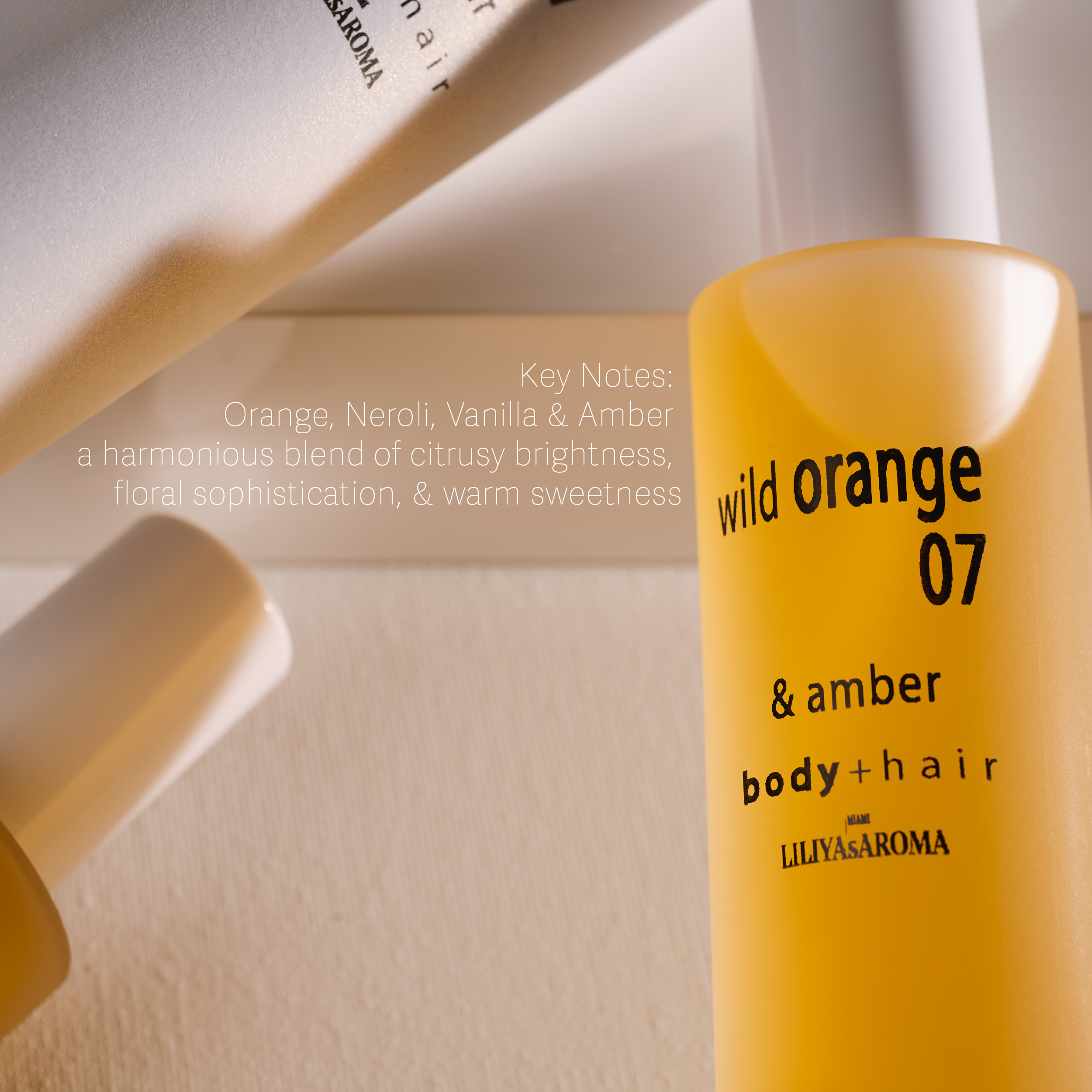 Wild Orange 07 &amp; Amber | Body Spray &amp; Hair Fragrance Mist | Hydrating Skincare Ingredients | Vegan Essential Oils Orange, Neroli, Vanilla 3.4 FL Oz