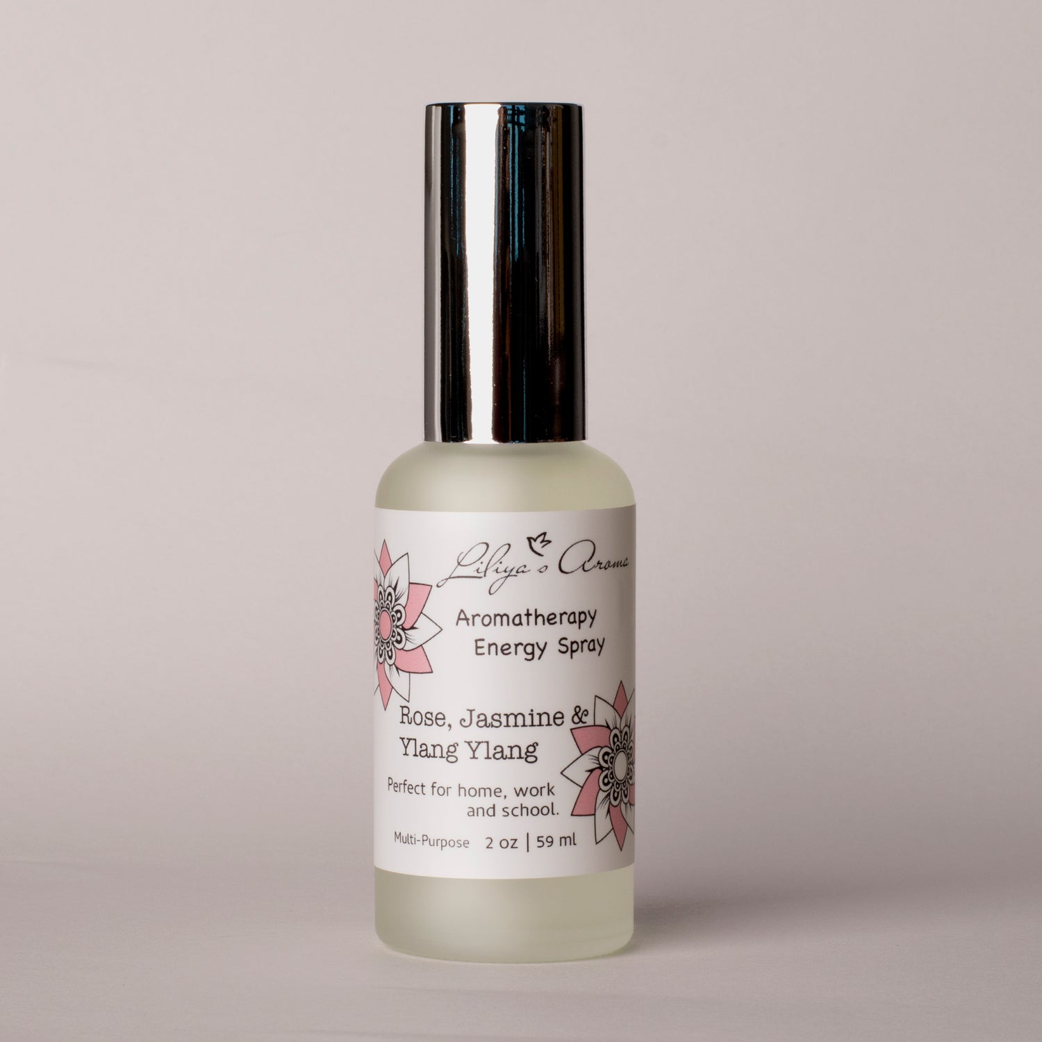 Rose, Jasmine &amp; Ylang Ylang Pure Essential Oils. Aromatherapy Energy Spray